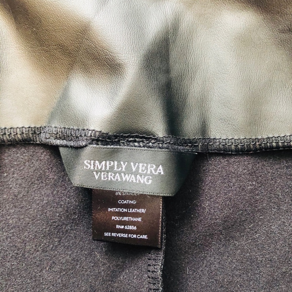 Simply Vera Wang faux leather pants - Picture 4 of 9